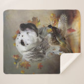 キジを使ったイギリスのセッター、アート シェルパブランケット (正面(横))