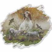 キジを使ったイギリスのセッター、アート シール (正面)