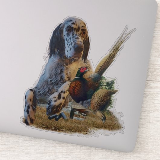 キジを使ったイギリスのセッター、アート シール (詳細)