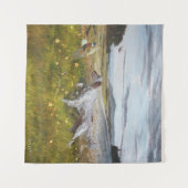 キジを使ったイギリスのセッター、アート タペストリー (正面(横))