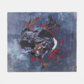 キジを使ったイギリスのセッター、アート フリースブランケット (正面(横))