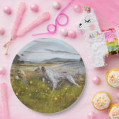 キジを使った英語のセッター、アート紙プレート ペーパープレート (パーティー)