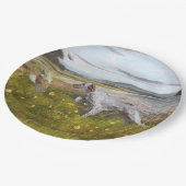 キジを使った英語のセッター、アート紙プレート ペーパープレート (アングル)