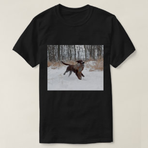 キジを取り出しているラブラドル・レトリーバー犬の子犬 Tシャツ