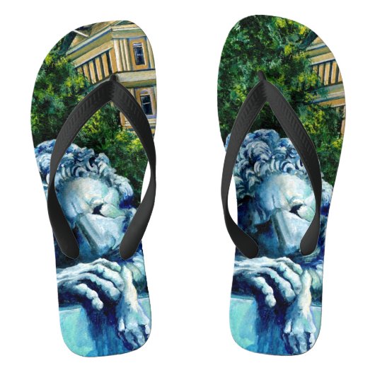 キジを食べたネコ ビーチサンダル (フットベッド)