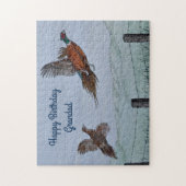 "キジギフト用の箱によって飛行中に」は困惑します ジグソーパズル (縦)