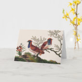 キジ中国のー用グリーティングカード カード (黄色い花)