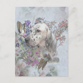 キジ付きイギリスのセッター、アートハガキ ポストカード (正面)
