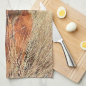 キジ付アイリッシュセッター キッチンタオル (四つ折り)