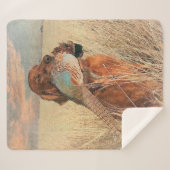 キジ付アイリッシュセッター シェルパブランケット (正面(横))