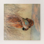 キジ付アイリッシュセッター ジグソーパズル (横)