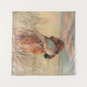 キジ付アイリッシュセッター タペストリー (正面(横))