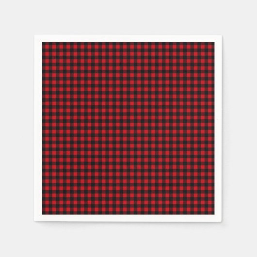 キジ柄のランバージャック スタンダードカクテルナプキン (正面)