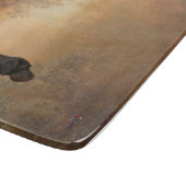 キジ狩りキャンバス印刷 カッティングボード (角)