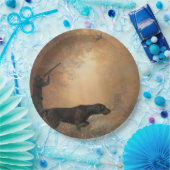 キジ狩りポスタータペストリーのコーヒーマグ ペーパープレート (パーティー)