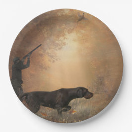 キジ狩りポスタータペストリーのコーヒーマグ ペーパープレート