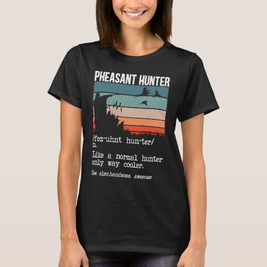 キジ狩り定義キジ狩り鳥H Tシャツ (正面)