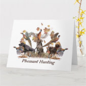 キジ狩り カード (黄色い花)