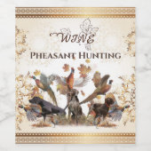 キジ狩り ワインラベル (シングルラベル)