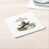 キジ王室の狩り スクエアペーパーコースター (アングル)
