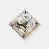 キジ王室の狩り スタンダードカクテルナプキン (角)