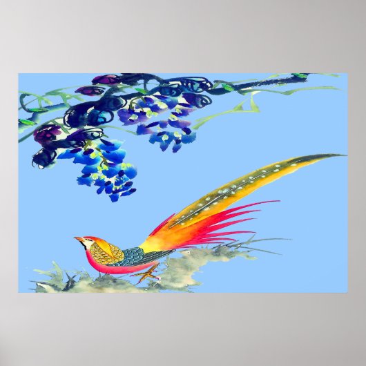 キジ立ポスタースケッチ3 ポスター (正面)