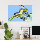 キジ立ポスタースケッチ5 ポスター (ホームオフィス)