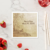 キジ結婚の秋結婚の様子 スタンダードカクテルナプキン (インサイチュ)