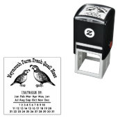 キジ農場 肉 卵 新鮮さ カレンダー 日付 #3D セルフインキングスタンプ (インサイチュ)