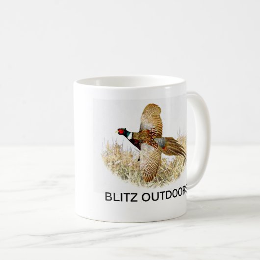 "キジ電撃戦のアウトドアによる飛行中に"のコーヒー・マグ コーヒーマグカップ (正面右)