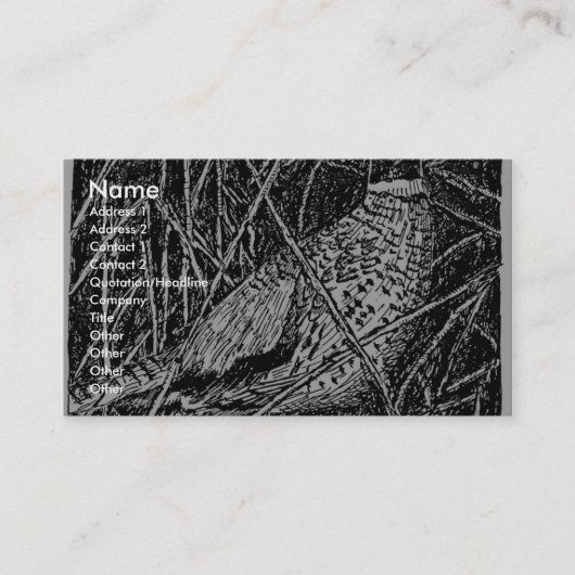 キジ(オンドリ) 名刺 (正面)