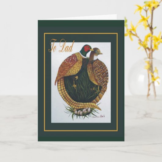 キジ カード (黄色い花)