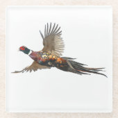 キジ ガラスコースター (正面)