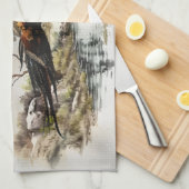 キジ キッチンタオル (四つ折り)