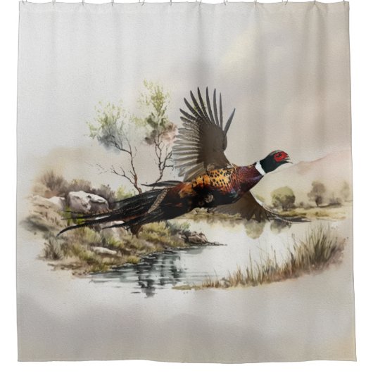 キジ シャワーカーテン (正面)