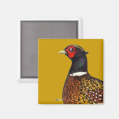 キジ:リンネック頭 マグネット (正面/裏面)