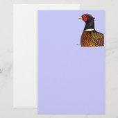 キジ：リンネック頭 便箋 (正面/裏面)