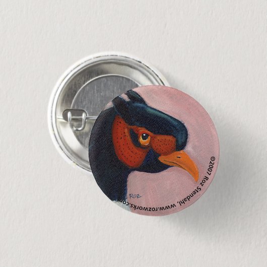 キジ 缶バッジ (正面&裏面)