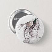 キジ 缶バッジ (正面&裏面)