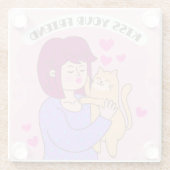 キスあなたの友人ガラスコースター ガラスコースター (裏面)