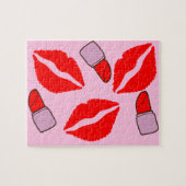 キスおよび口紅 ジグソーパズル (横)