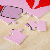 キスおよび口紅 ジグソーパズル (側面)