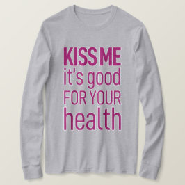 キスお体に良い。グレーTシャツ Tシャツ