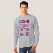 キスお体に良い。グレーTシャツ Tシャツ (正面フル)