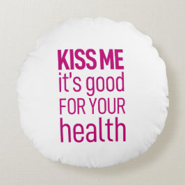 キスお体に良い。丸い枕 ラウンドクッション
