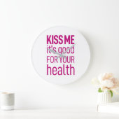 キスお前の健康に良い。アクリル壁時計 ラージ壁時計 (ホーム)