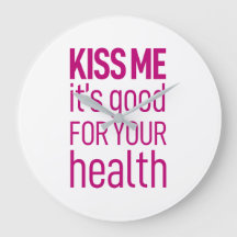 キスお前の健康に良い。アクリル壁時計