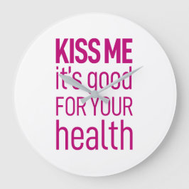 キスお前の健康に良い。アクリル壁時計 ラージ壁時計