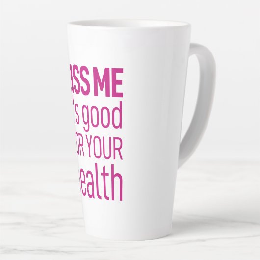 キスお前の健康に良い カフェラテマグ (右アングル)