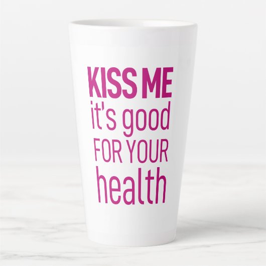 キスお前の健康に良い カフェラテマグ (正面)